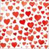 Салфетки Coloufful Hearts  Red
