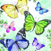 Салфетки Fluttering butterfiles aqua