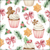 Салфетки Christmas sweets pink