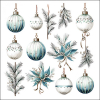Салфетки Hanging decorations silver