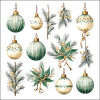 Салфетки Hanging decorations green