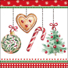 Салфетки Ornaments on a cord white