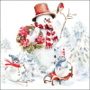 Салфетки Sporty snowmen